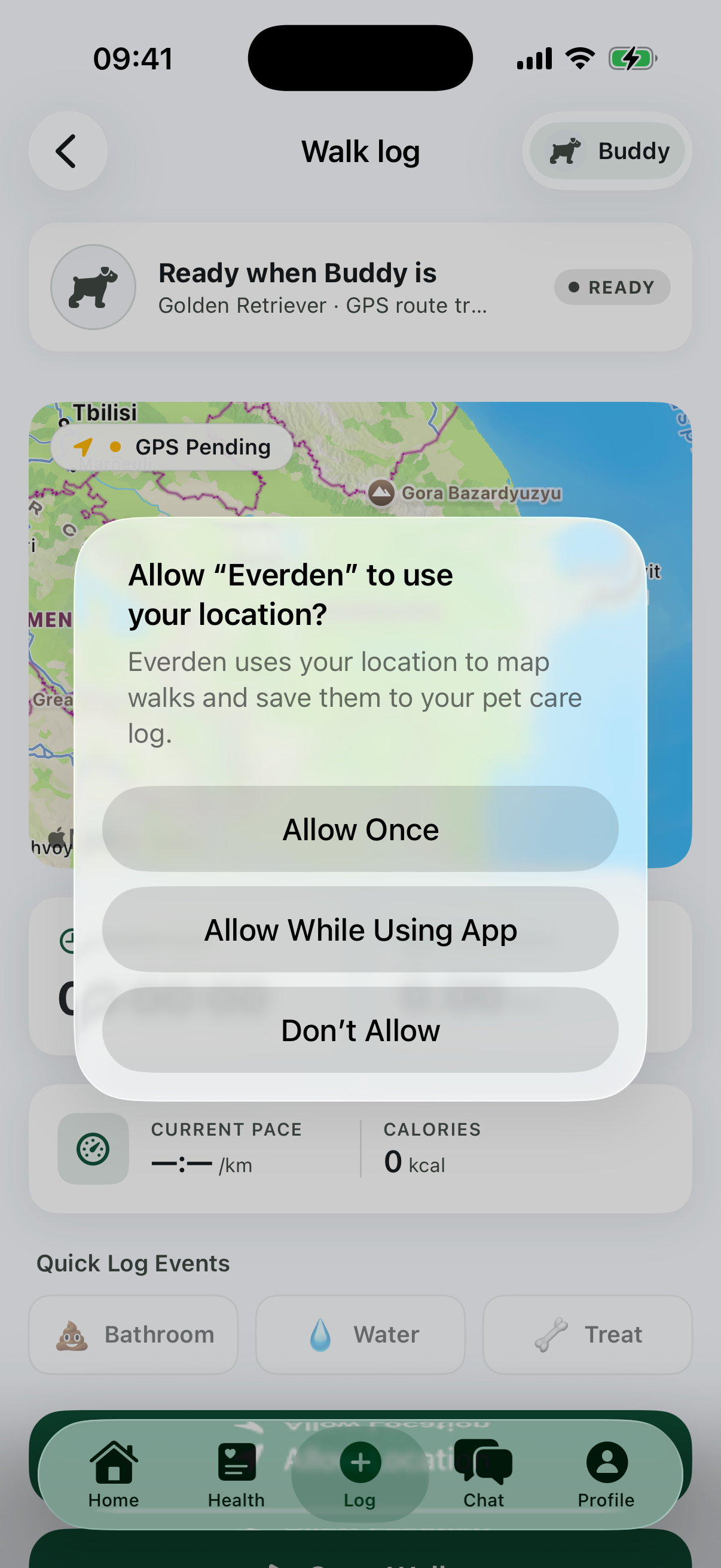 GPS walk tracking